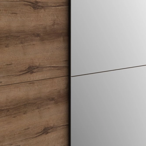 Szafa przesuwna z lustrem 170 cm Dąb Szlachetny